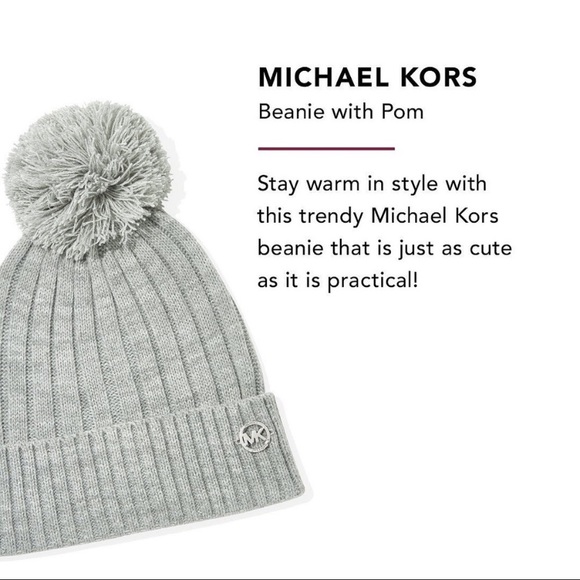 Michael Kors gray beanie with Pom ❄️♦️ - Picture 6 of 8